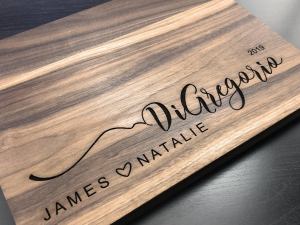 custom engraved wood cutting board