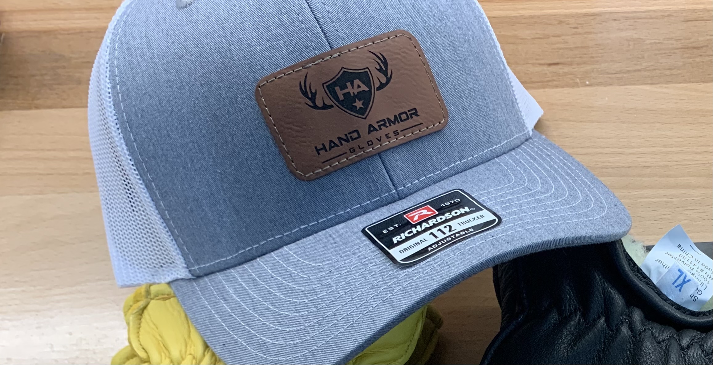 custom leather patch cap